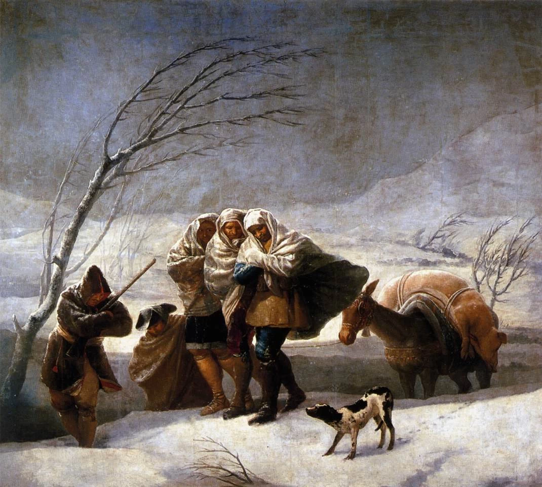 Francisco de Goya y Lucientes - La tempesta di neve, Museo del Prado, Madrid